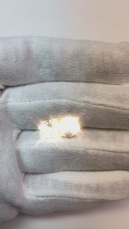 Big Round Cut Natural Earth Mined Diamond 6 Ct Stud Earring White Gold Women Jewelry