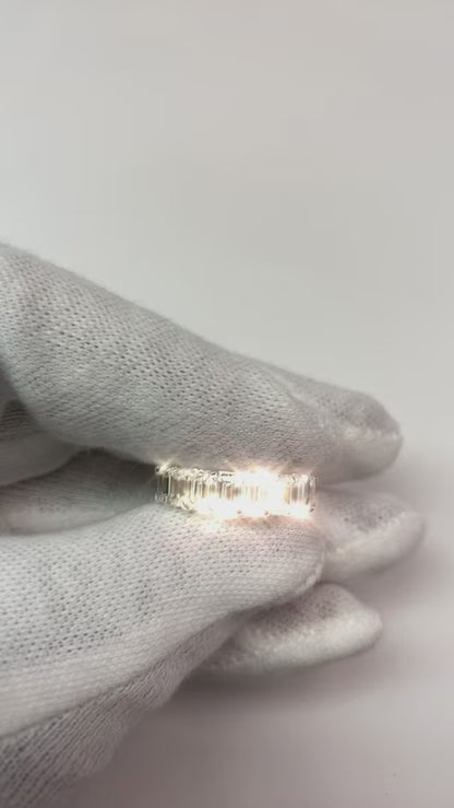Lab Grown Diamond Eternity Band 6.60ct - White Gold 14K