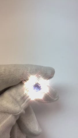 Gold Halo Natural Earth Mined Diamond Ring Blue Round Sapphire Flower Style 4.50 Carats