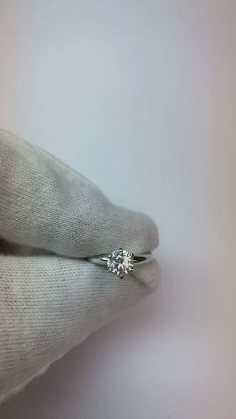 1 Carat Diamond Solitaire Engagement Ring White Gold 14K Ring Jewelry