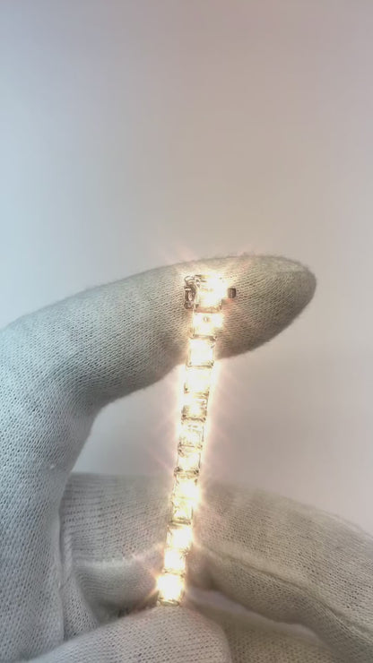 White Gold 14K Prong Set 18.90 Ct. Sparkling Natural Earth Mined Diamonds Tennis Bracelet