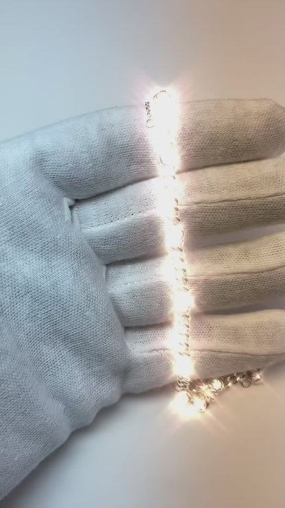 2.45 Carats Bezel Set Round Natural Earth Mined Diamond Link Bracelet Women Gold Jewelry