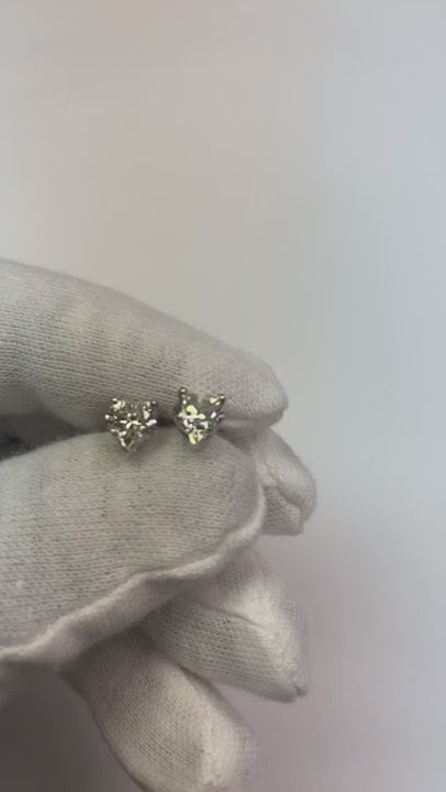 1.30 Ct Heart Cut Natural Earth Mined Diamond Stud Earring Women Gold Jewelry