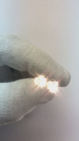 Heart Cut Natural Earth Mined Diamond Stud Earrings 2 Carats Prong Setting