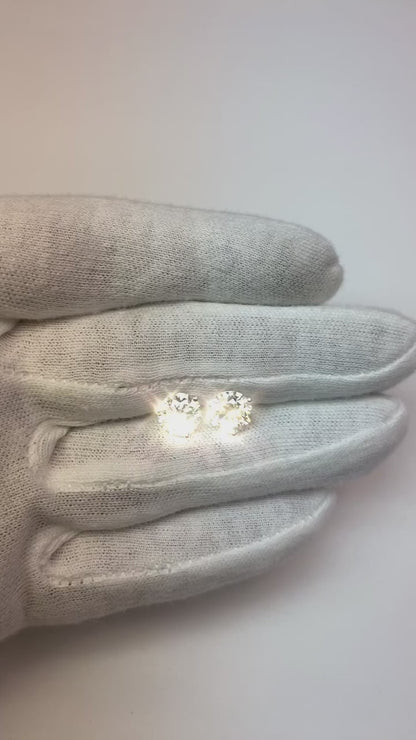 Natural Diamond Earring 5ct - White Gold 14K