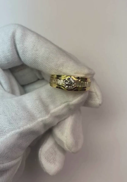 2 Carat Diamonds Engagement Ring Men's Band White Gold 10K