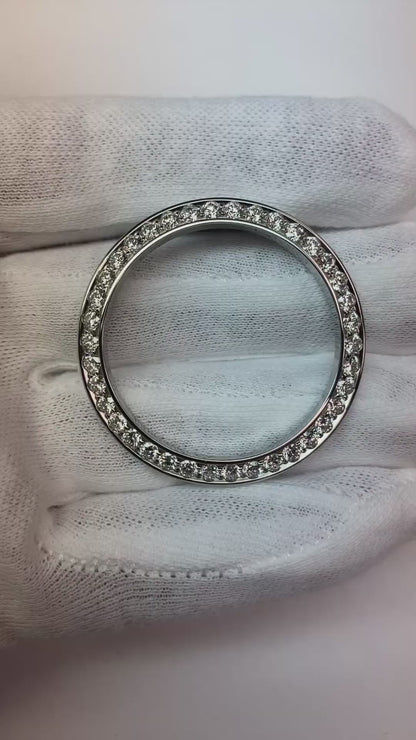 4 Carats Custom Mined Diamond Bezel To Fit Rolex Datejust 41 Mm Watch