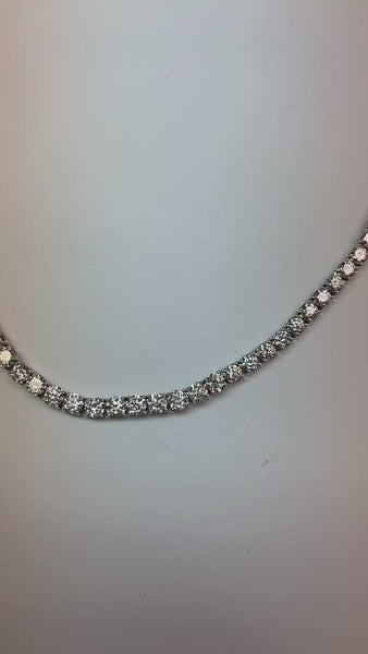 Classic Earth Mined Diamond Tennis Chain Necklace