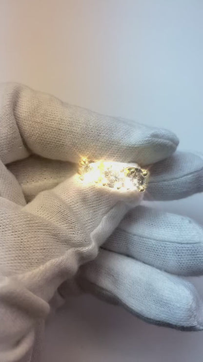 3 Carats Natural Earth Mined Diamond Engagement Ring 3 Stone Jewelry