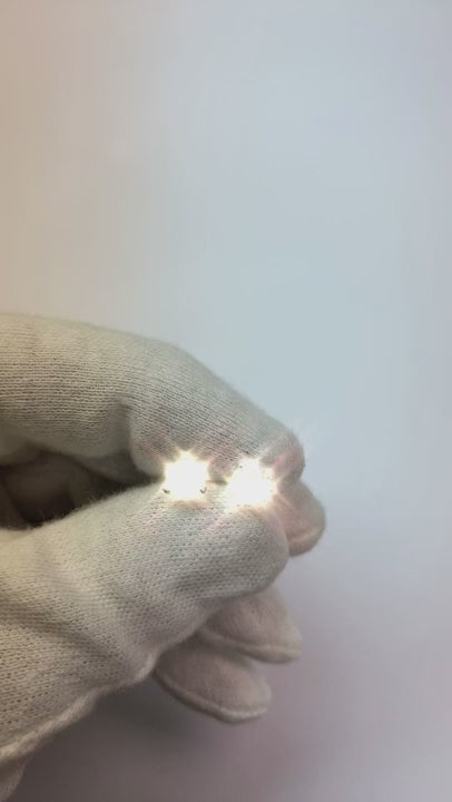 2 Ct. Sparkling Round Stud Real Natural Earth Mined Diamond Fine Earring Lady White Gold