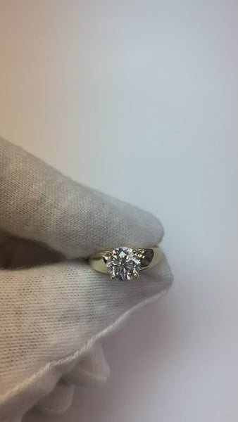 2 Ct Sparkling Diamond Anniversary Ring White Gold