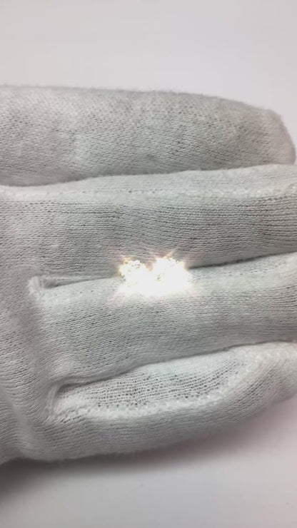 Stud Earring Martini Set Round Natural Earth Mined Diamond White Gold 14K