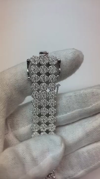 Real  Stacked Diamond Bracelet