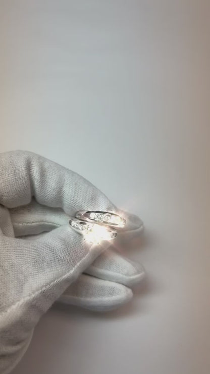 5 Carats Natural Real Diamond ( Not Lab Grown ) Engagement Ring Set Round White Gold 14K