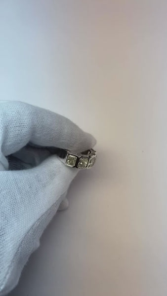 Radiant Earth Mined Diamond Band 5 Stone