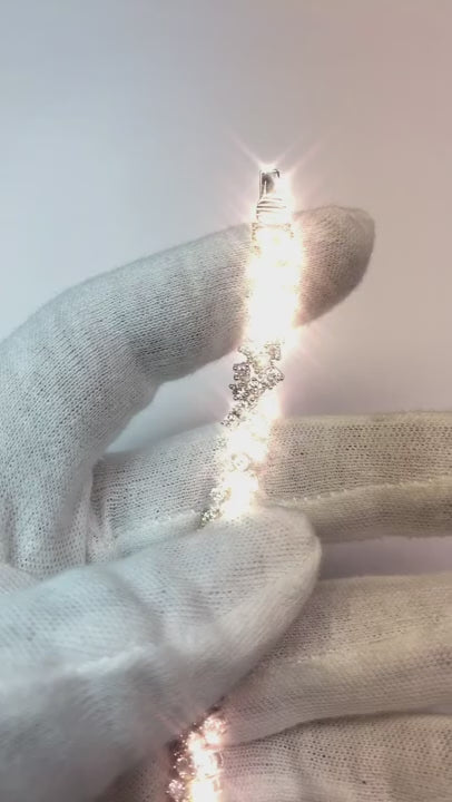 Women Tennis Bracelet Prong Set 12 Carats White Gold 14K Jewelry New Natural Earth Mined Diamond