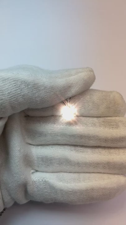 Gorgeous 3 Ct Solitaire Round Cut Real Natural Earth Mined Diamond Pendant Necklace White Gold