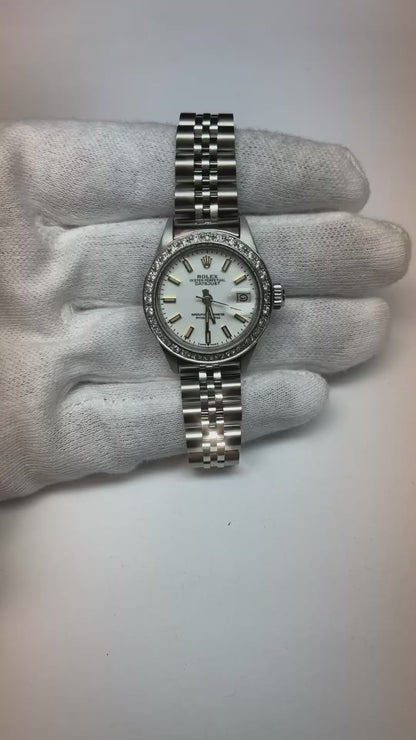 Ss Jubilee Bracelet Rolex Women Watch Stick Dial Diamond Bezel