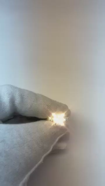 4.80 Ct Princess Cut Real Natural Earth Mined Diamonds Eternity Wedding Ring White Gold 14K