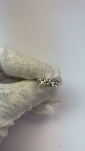 2 Carats Round Three Stone Diamond Anniversary Ring