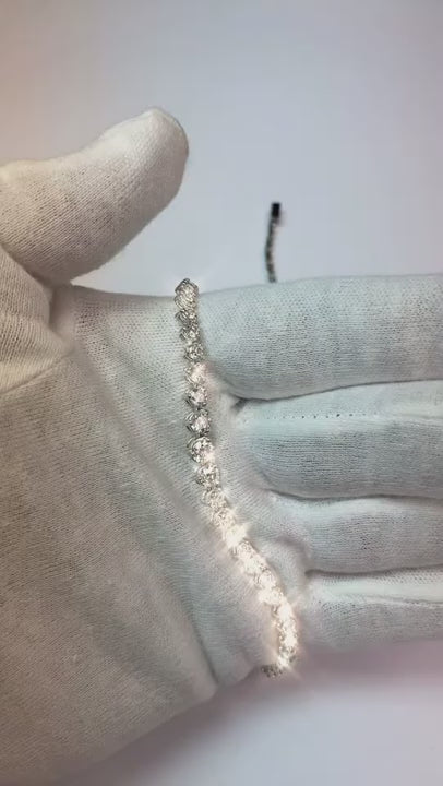 7 Carats Prong Set Natural Diamond Diamonds Necklace White Gold 14K