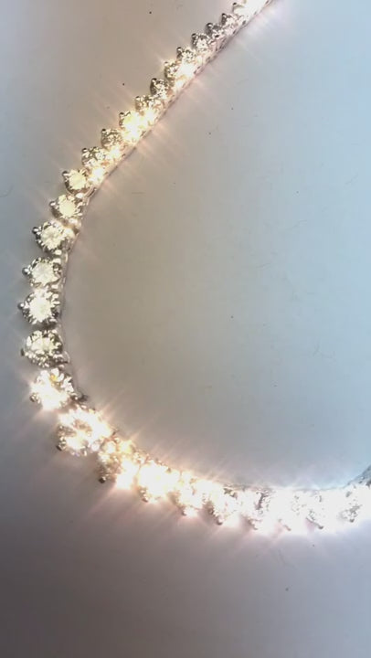 White Gold 14K Brilliant Cut 16 Carats Natural Diamond Diamonds Necklace