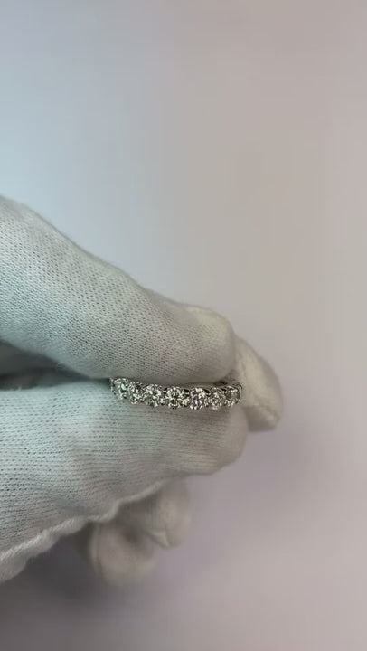 3 Ct Sparkling Round Natural Earth Mined Diamond Women Wedding Band