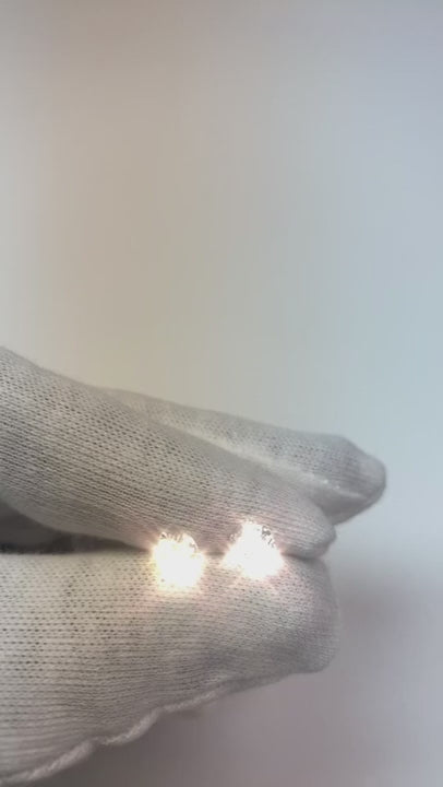 Stud Women Earrings 2 Carats White Gold Jewelry Natural Earth Mined Diamond