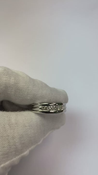 1.5 Ct Princess Cut Mens Diamond Wedding Ring