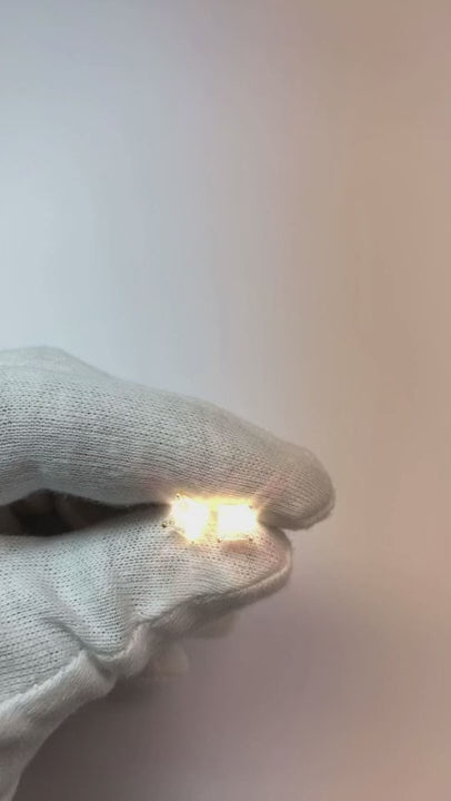 1.8 Ct Princess Cut Women Stud Earring 14K White Gold Natural Earth Mined Diamond