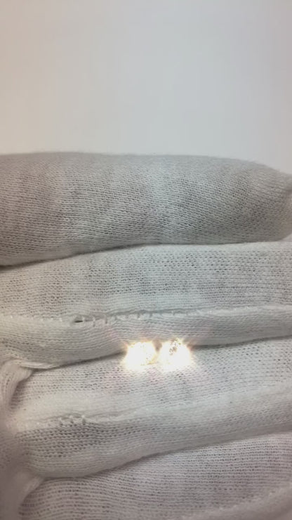 Mined Natural Real Diamond ( Not Lab Grown ) White Gold Stud Dainty Earrings 0.50 Ct. Solitaire