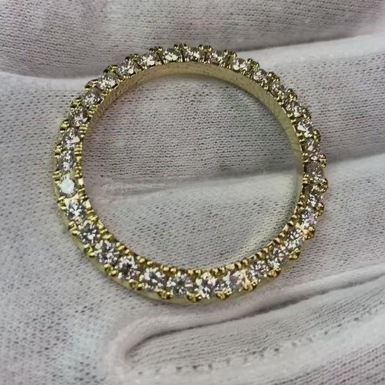 5 Ct. Custom 36 Mm Diamond Bezel To Fit Rolex Datejust & President Watch