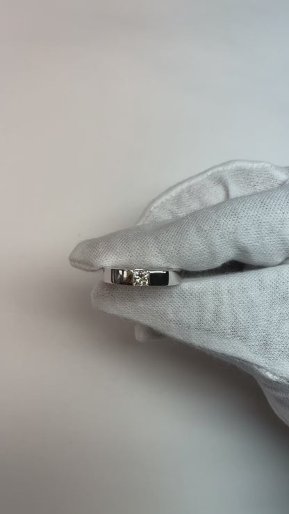 Tension Princess Diamond Anniversary Ring White Gold 10K 0.75 Carats