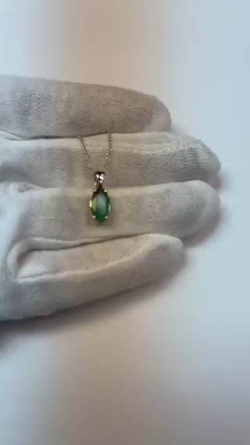 Natural Real ( Not Lab Grown ) Casual Marquise Green Emerald GIA Pendant Solitaire