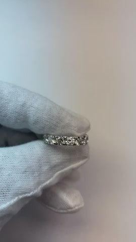 4.80 Carat Round Natural Earth Mined Diamond Eternity Band White Gold 14K Jewelry New