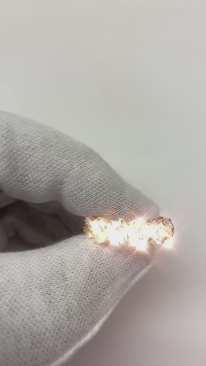 Oval Diamond 10.50 Ct Rose Gold Eternity Band Natural Diamond Jewelry