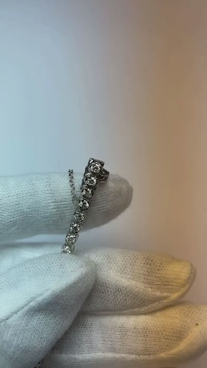 5 Carats Round Real Natural Earth Mined Diamond Tennis Bracelet Women White Gold Jewelry