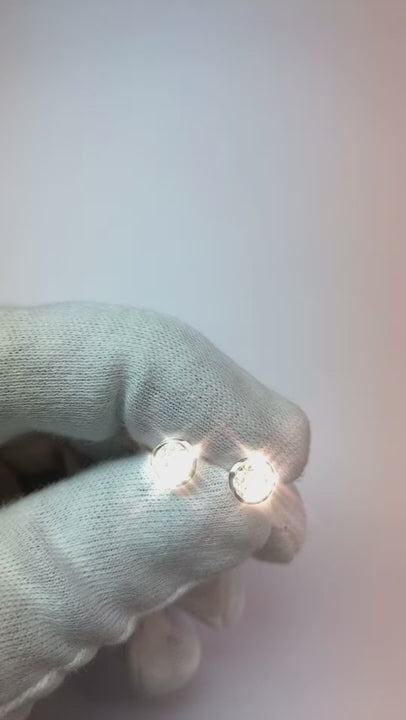 1.5 Ct Bezel Set F Vs1 Round Natural Earth Mined Diamond Stud Earring White Gold