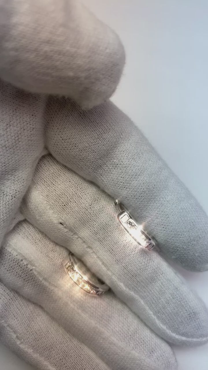 Real Diamond Hoop Earrings for Men