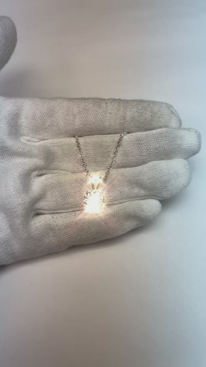 3 Carat Pendant Earth Mined Natural Real Diamond ( Not Lab Grown ) Necklace