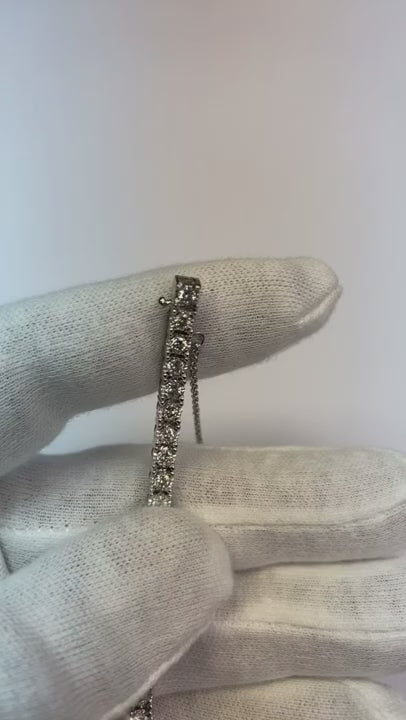 Natural Earth Mined Diamond Tennis Bracelet Prong Set 5 Carats F Vs1 Women Jewelry
