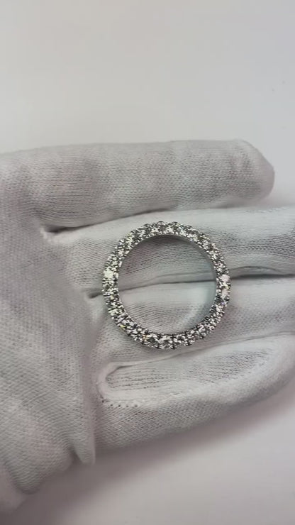 White Gold Round Custom Mined Natural Real Diamond ( Not Lab Grown ) To Fit Rolex Date All Watch Mode 4 Ct