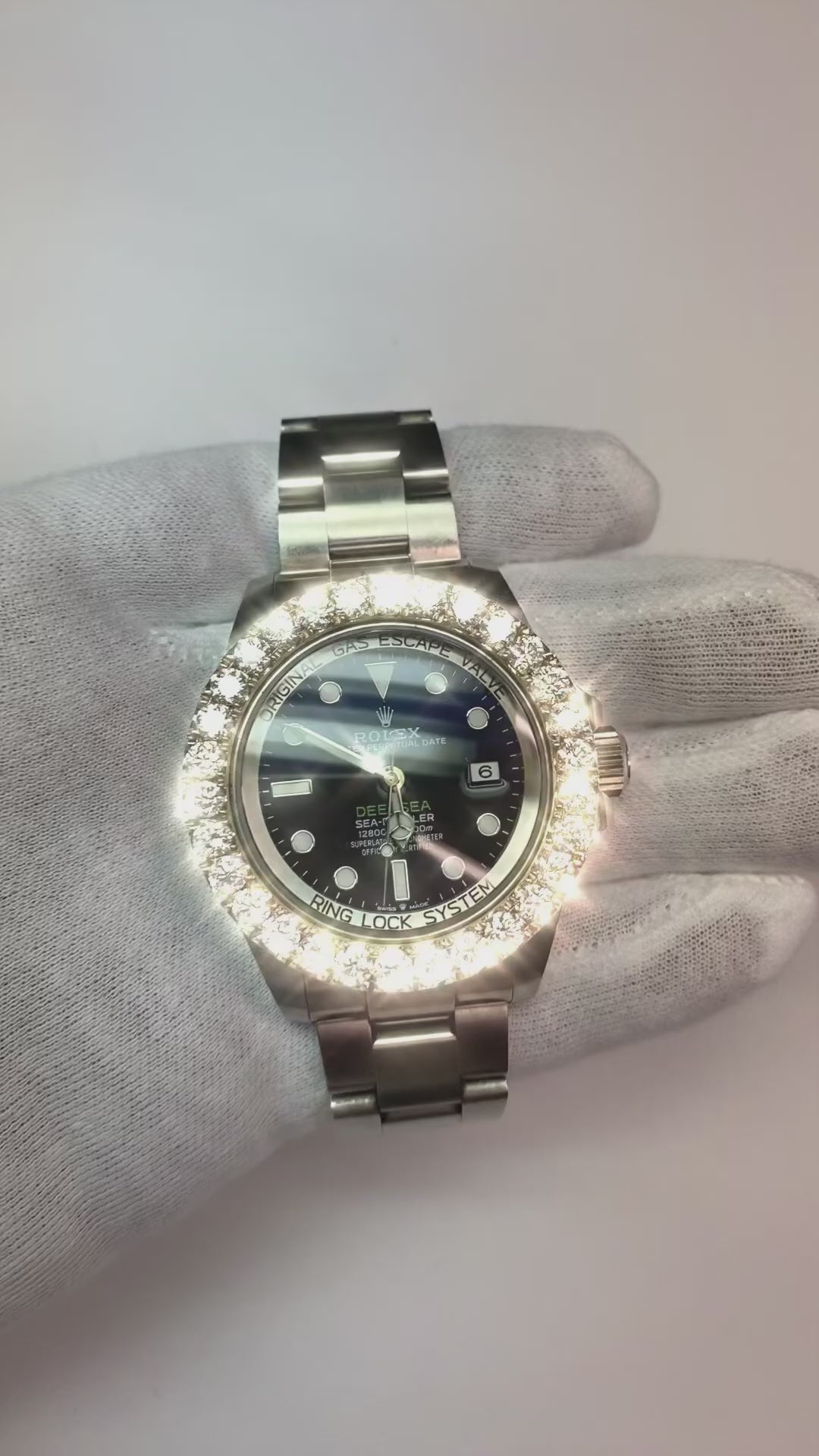 Rolex Deepsea Sea-Dweller 44mm Watch with 8 carats Diamond bezel