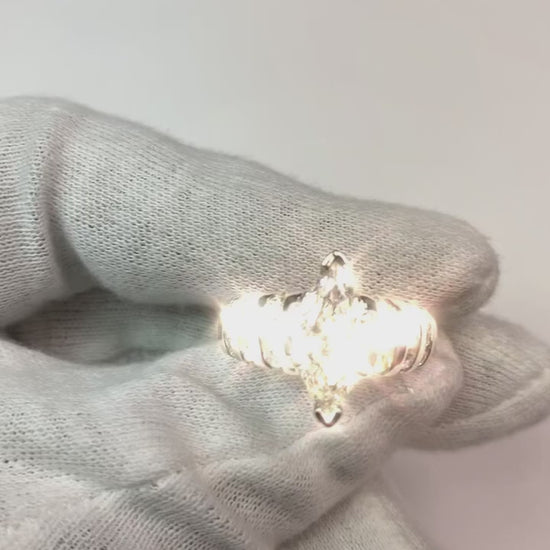 Big Marquise Cut Diamond Accented Ring