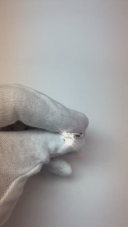 Six Prong Set 1.05 Carat Natural Earth Mined Diamond Solitaire Ring Gold 14K