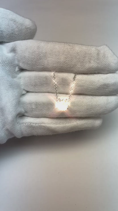 2 Carats Round Cut Solitaire Real Natural Earth Mined Diamond Necklace Pendant White Gold 14K