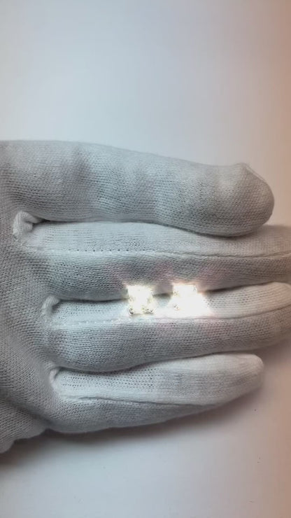 4 Carats Solitaire Asscher Cut Natural Earth Mined Diamond Studs Earring