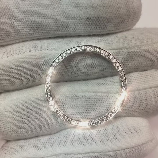 2 Karat runde, individuelle Diamantlünette passend für alle Rolex Date-Uhrenmodelle, 31 mm