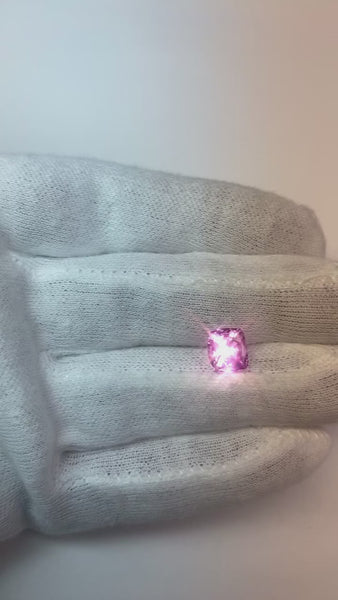 3 Ct Intense Pink Cushion Cut Loose Sapphire