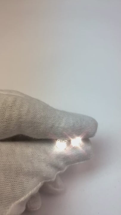 Cushion Cut 2.00 Carats Natural Earth Mined Diamonds Ladies Studs Earrings Gold White